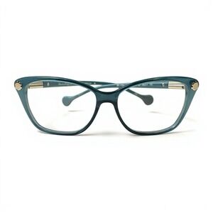 NEW Salvatore Ferragamo‎ SF2824 414 Blue Cat Eye Full Rim eyeglasses Luxury